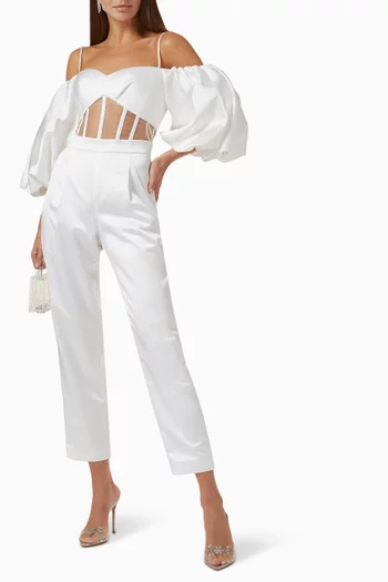 Semi-sheer Corset in Silk