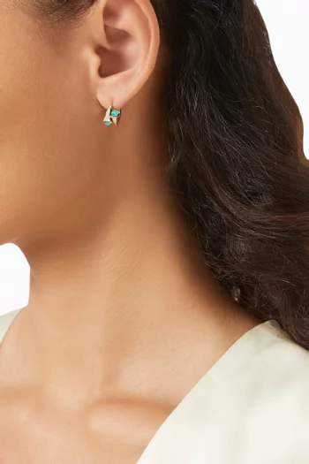 Cleo Diamond Huggie Earrings in 18kt Gold