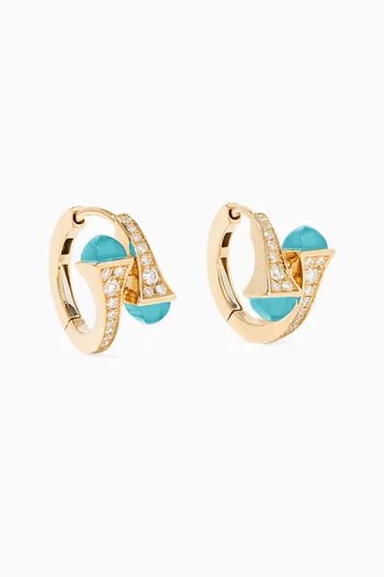 Cleo Diamond Huggie Earrings in 18kt Gold