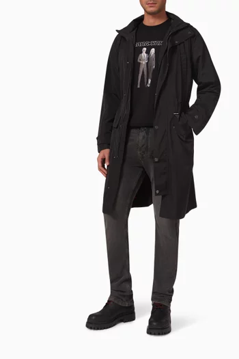 x Cara Delevingne Hooded Parka in Recycled Technical Fabric