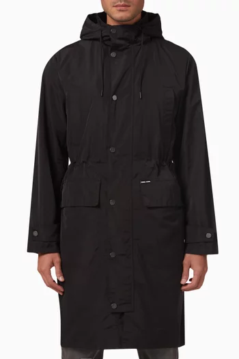 x Cara Delevingne Hooded Parka in Recycled Technical Fabric