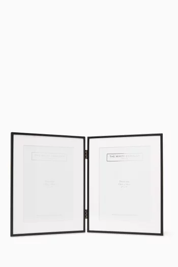 إطار أسود فاخر بمفصلتين، 5×7 بوصة