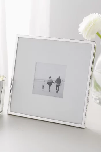 إطار صور فاخر بلون فضي، 3x3 بوصة