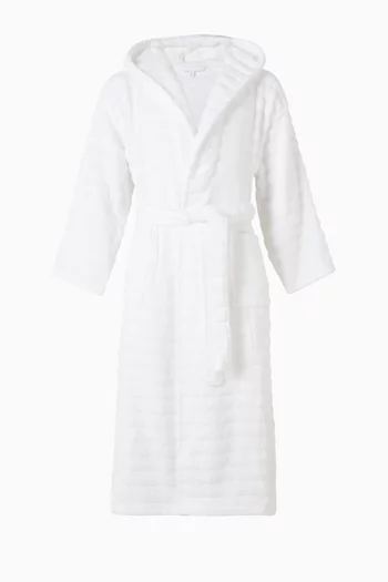 روب بغطاء رأس قطن هيدرو مضلع للجنسين