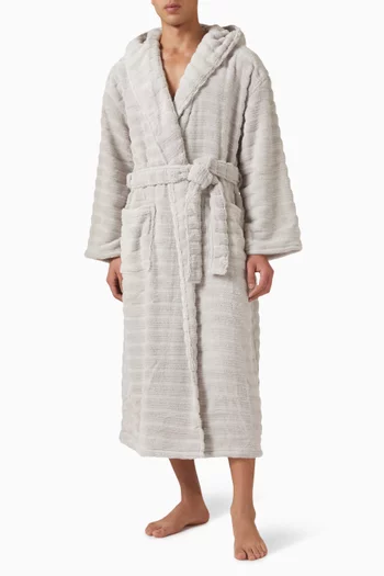 روب بغطاء رأس قطن هيدرو مضلع للجنسين