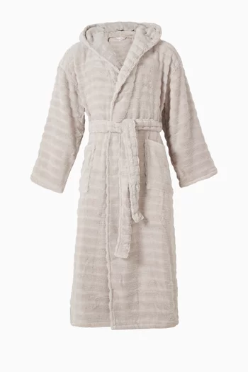 روب بغطاء رأس قطن هيدرو مضلع للجنسين