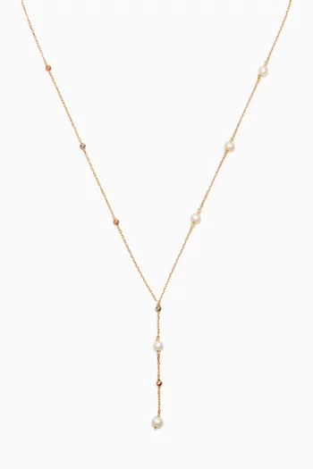 Ariana Lariat Necklace in 18kt Gold