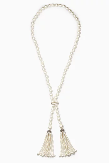 Hessa Tassel Pearl Necklace