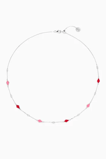Mosaic Choker in 18kt White Gold