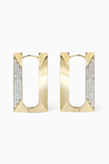 Unstoppable Frosting Diamond Hoops in 18kt Gold