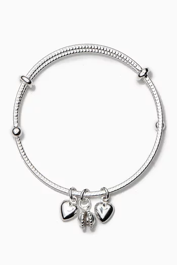 Heart Baby Bangle in Sterling Silver