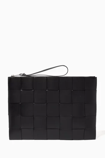 Pouch in Intrecciato Calfksin