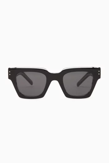 DG Icon Sunglasses in Crystal Acetate