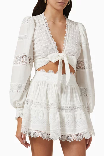 بلوزة هافانا قصيرة قطن