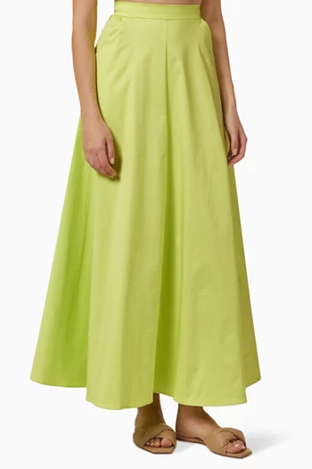 Andorra Maxi Skirt in Stretch Cotton