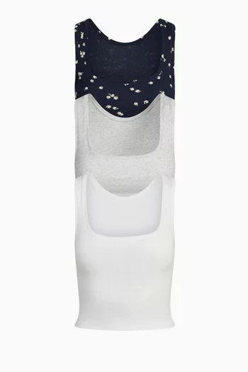Cotton Rib Tank, Set of 3