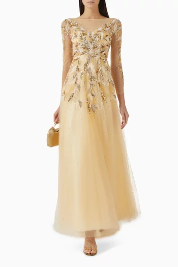 Crystal-embellished Gown in Tulle