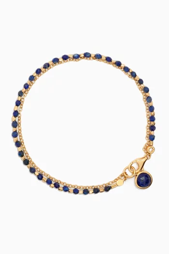 Lapis Lazuli Biography Bracelet in 18kt Gold Vermeil