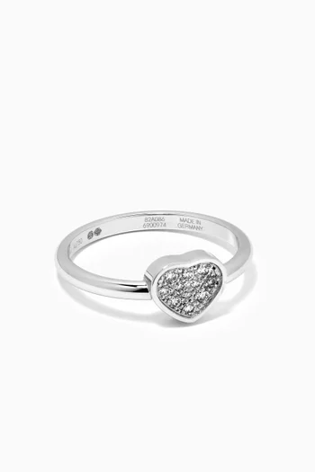 My Happy Hearts Diamond Ring in 18kt White Gold