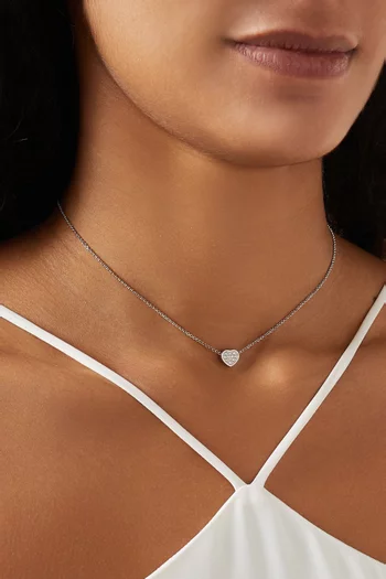 My Happy Hearts Diamond Necklace in 18kt White Gold