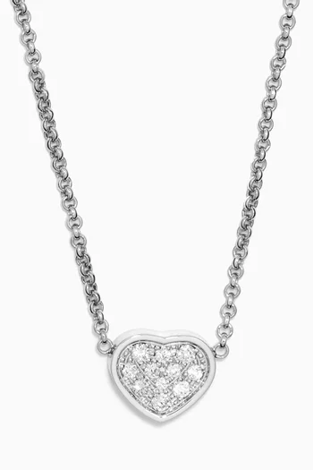 My Happy Hearts Diamond Necklace in 18kt White Gold