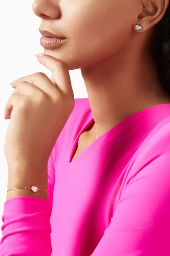 My Happy Hearts Mother-of-Pearl Bracelet in 18kt Rose Gold