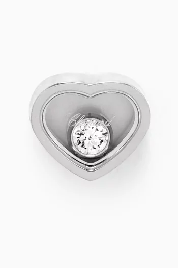My Happy Hearts Diamond Single Earring in 18kt White Gold