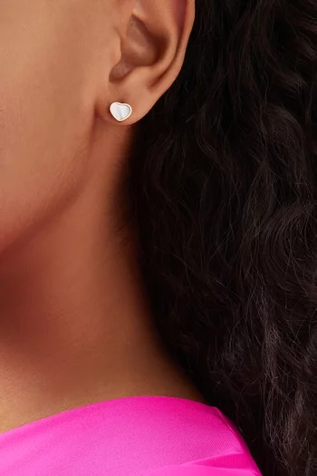 My Happy Hearts Mother-of-Pearl Earring in 18kt Rose Gold