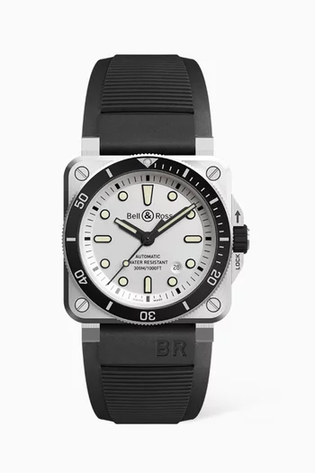 BR 03-92 Diver Automatic Mechanical Rubber Watch, 42mm