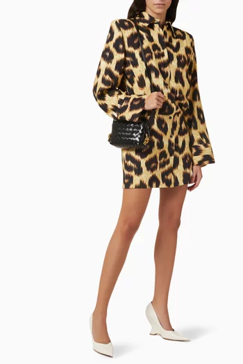 Mini Loop Crossbody Bag in Intrecciato Leather