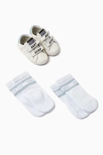 Baby School Sneakers & Socks Set