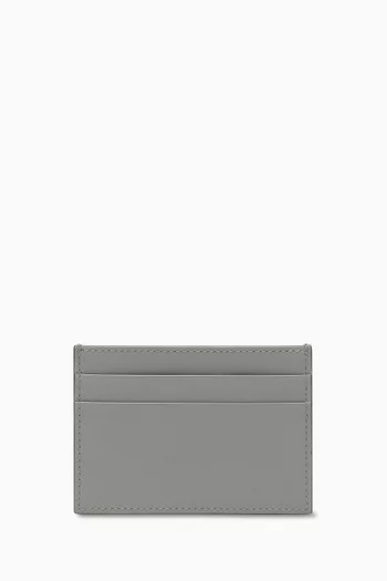 Logo Plaque Cardholder in Leather