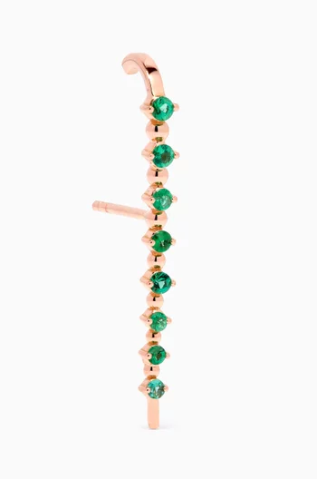 Emerald Dot Single Earring in 18kt Rose Gold