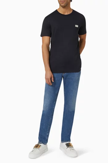 Logo Plaque T-shirt in Jersey