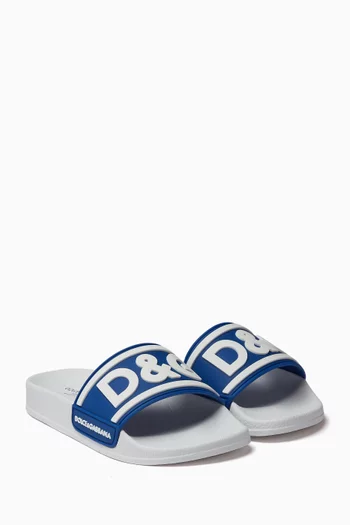 DG Logo Slide Sandals in Rubber