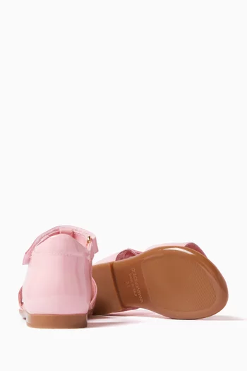 DG Logo Sandals in Patent Leather