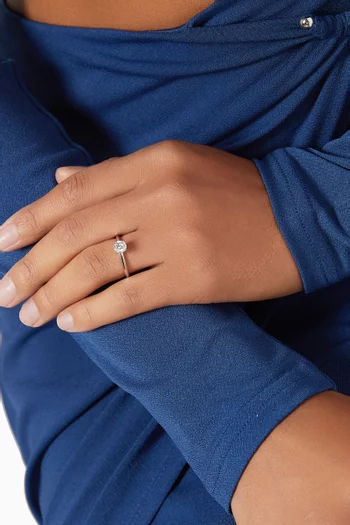 Gaia Solitaire Diamond Ring in 18kt White Gold