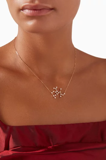 Sagittaruis (22 November - 21 December) Constellation Diamond Necklace in 18kt Yellow Gold