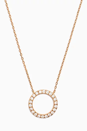 Petite Circle Diamond Necklace in 18kt Gold