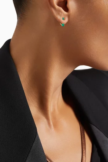 Raindrops Colombian Emerald Earrings in 18kt Gold