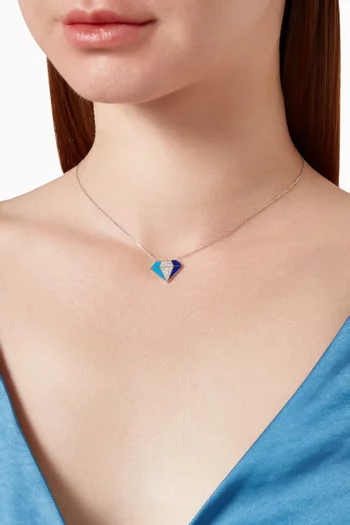 Joy Diamond Necklace in 18kt White Gold
