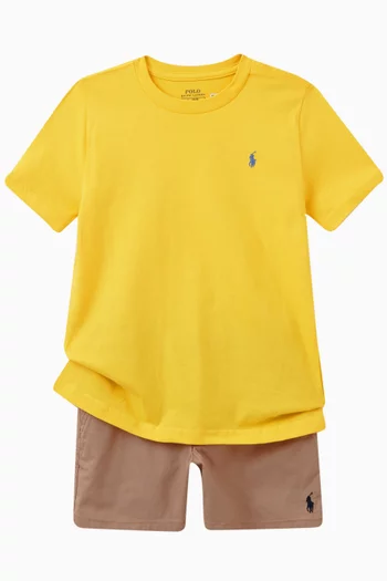Prepster Logo Shorts in Flex Abrasion Cotton Twill