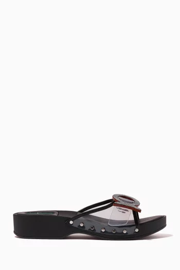 حذاء مفتوح موسا كلوريد متعدد الفينيل وخشب