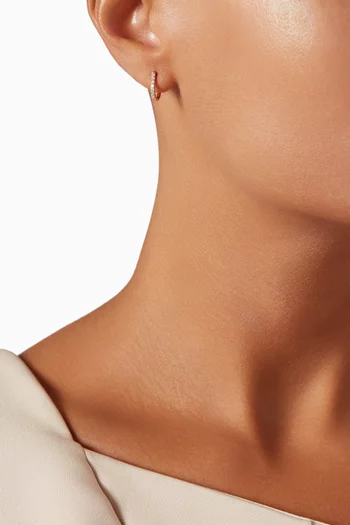 Slim Diamond Huggies in 18kt Gold