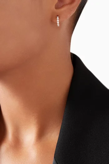 Front & Back Diamond Huggies in 18kt Gold