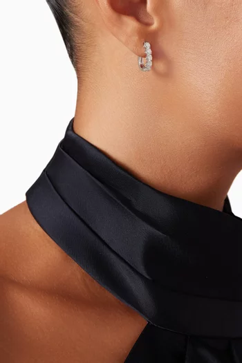 Cascade Diamond Earrings in 18kt White Gold