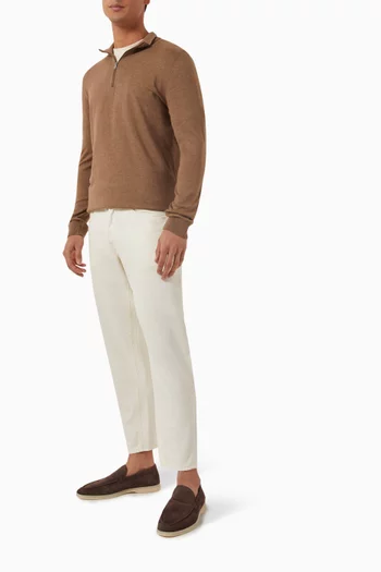 Half-Zip Cardigan in Pima Cotton