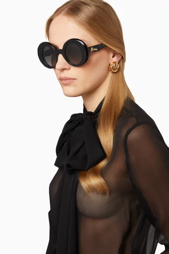 نظارة شمسية بإطار دائري أسيتات