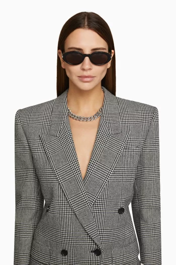 Rounded Cat-eye Sunglasses in Acetate