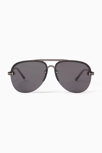 Pilot Sunglasses in Metal & Acetate